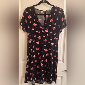 Gap Size 8 Black Floral Dress